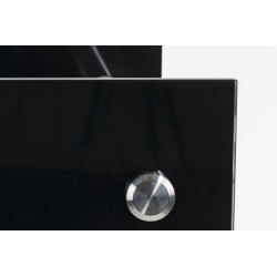 Support à bûches Dacio verre noir 35x40x100
