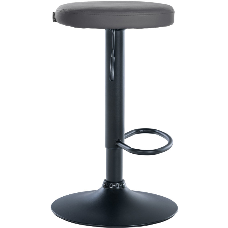 Tabouret de bar Ponte simili cuir gris