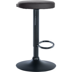 Tabouret de bar Ponte simili cuir noir