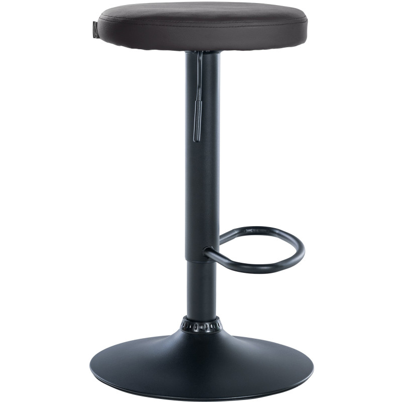 Tabouret de bar Ponte simili cuir noir