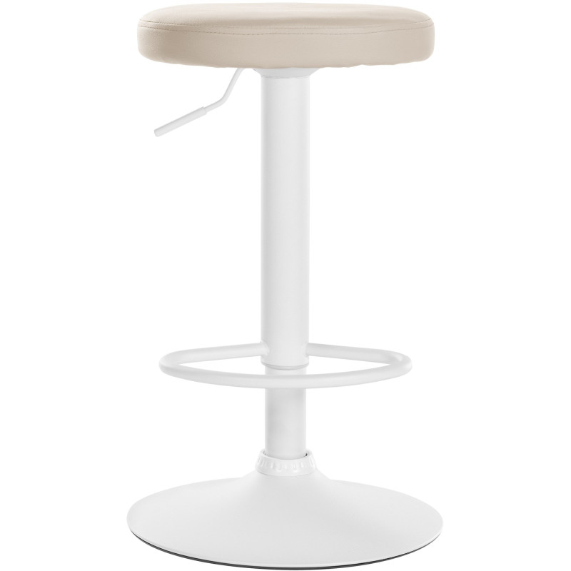 Tabouret de bar Ponte, similicuir crème