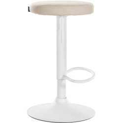 Tabouret de bar Ponte, similicuir crème