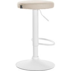 Tabouret de bar Ponte, similicuir crème
