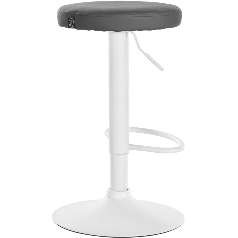 Tabouret de bar Ponte, similicuir gris