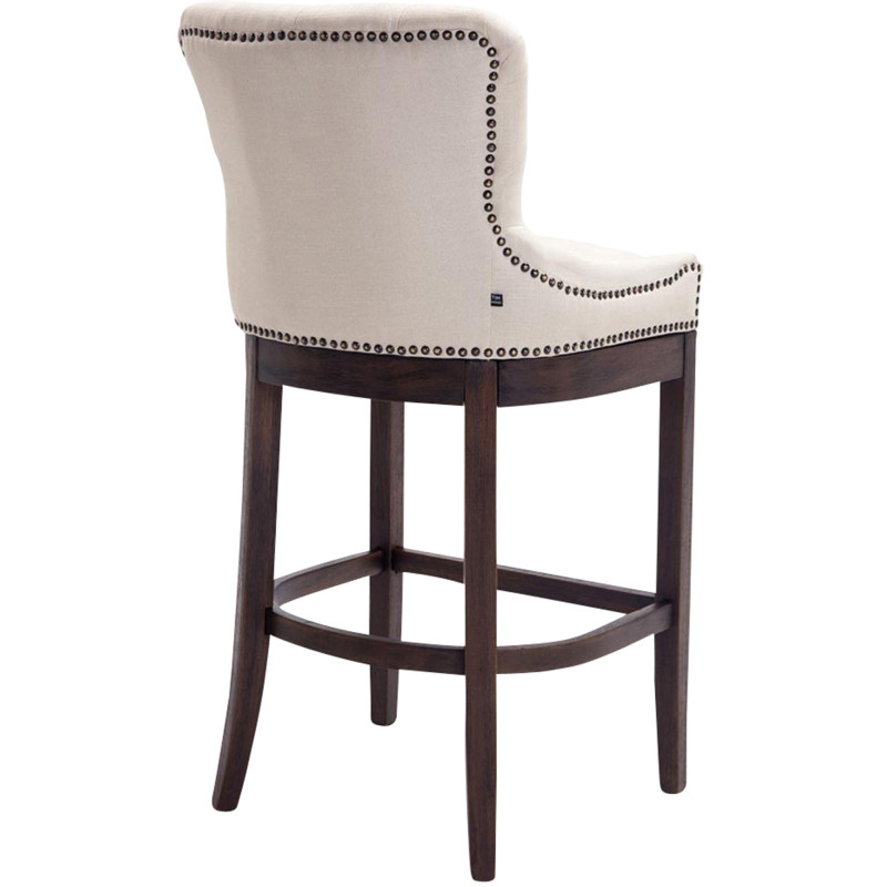 Tabouret de bar en tissu Lakewood, antique crème