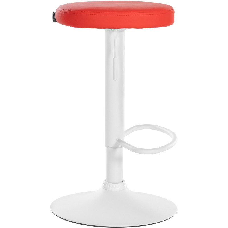 Tabouret de bar Ponte, similicuir rouge