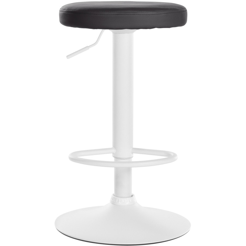Tabouret de bar Ponte, similicuir noir