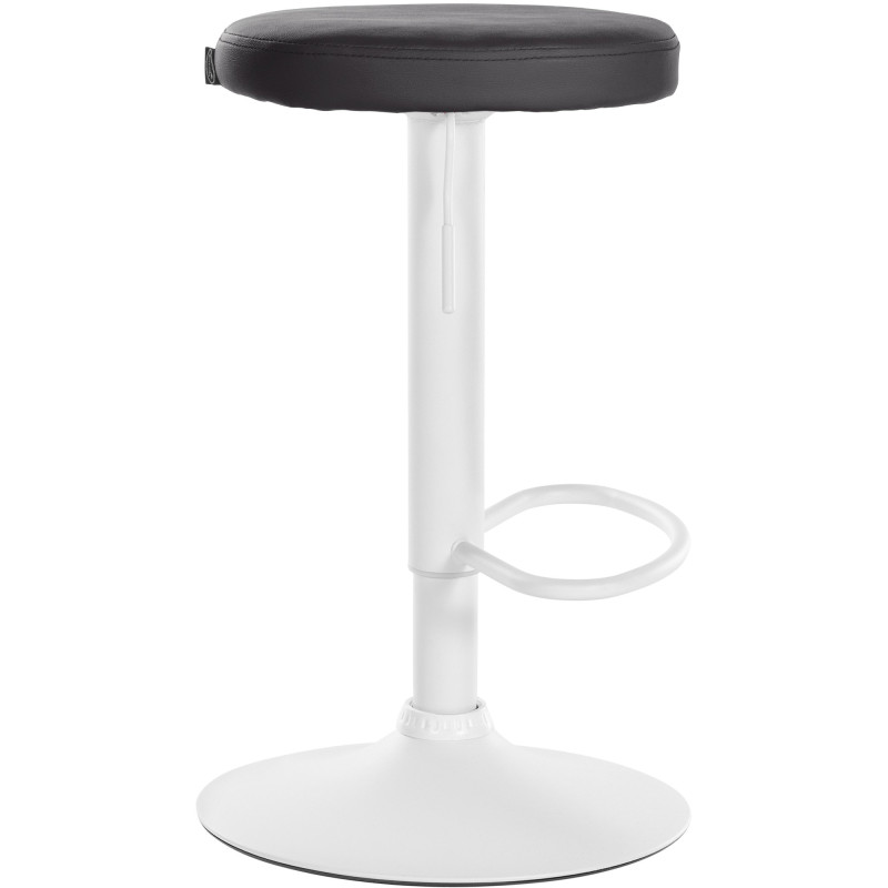 Tabouret de bar Ponte, similicuir noir