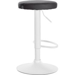 Tabouret de bar Ponte, similicuir noir