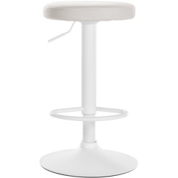 Tabouret de bar Ponte, similicuir blanc
