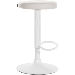 Tabouret de bar Ponte, similicuir blanc