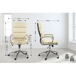 Chaise de bureau Cleveland Echtleder