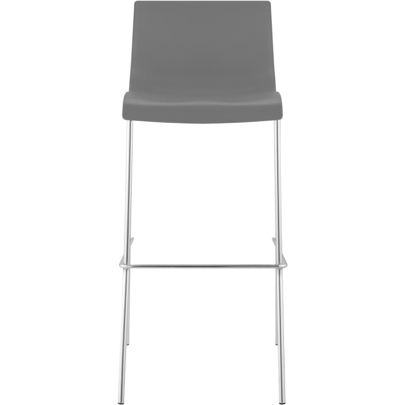 Taburete Hover con Base de 4 Pies Gris,Cromado