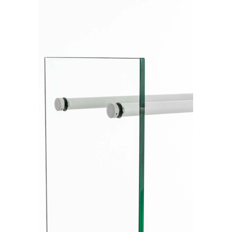 Porte-bûches de cheminée Dacio verre clair 35x80x100 cm