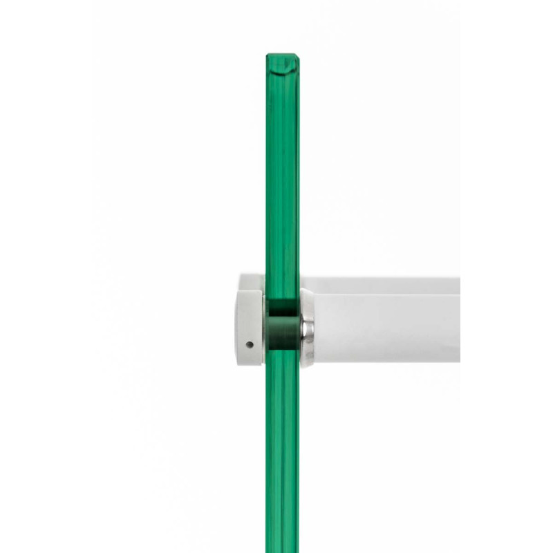 Porte-bûches de cheminée Dacio verre clair 35x80x100 cm