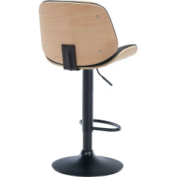 Tabouret de bar Nova, simili cuir naturel/noir