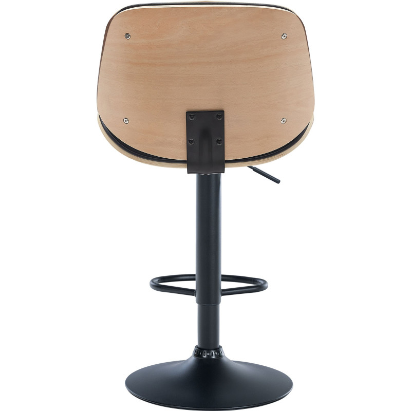 Tabouret de bar Nova, simili cuir naturel/noir