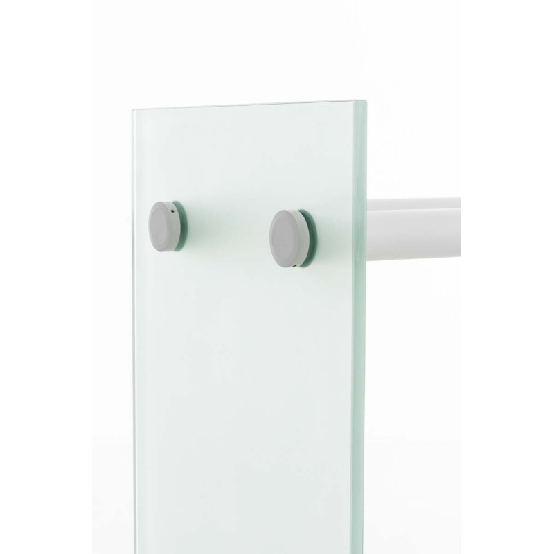 Porte-bûches de chauffage Dacio verre à lait 35x80x125