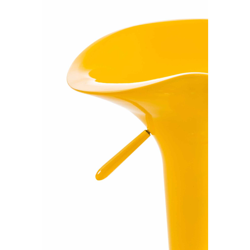 Tabouret de bar en forme de selle jaune