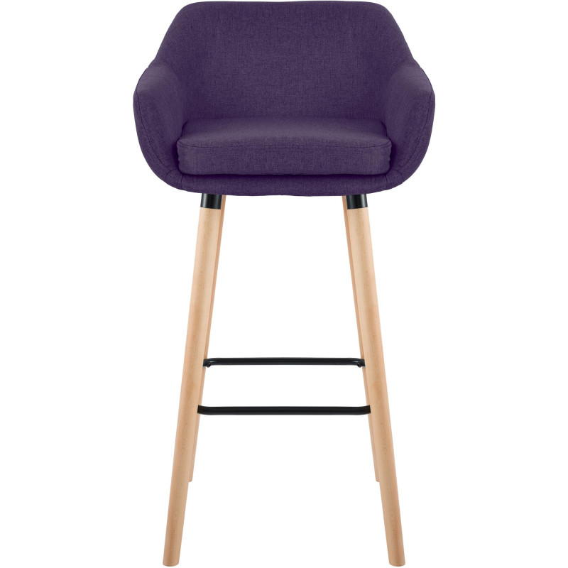 Tabouret de bar en tissu Grant violet