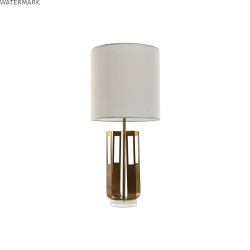 Lampe de bureau Home ESPRIT Blanc Doré Fer 50 W 220 V 35 x 35 x 78 cm