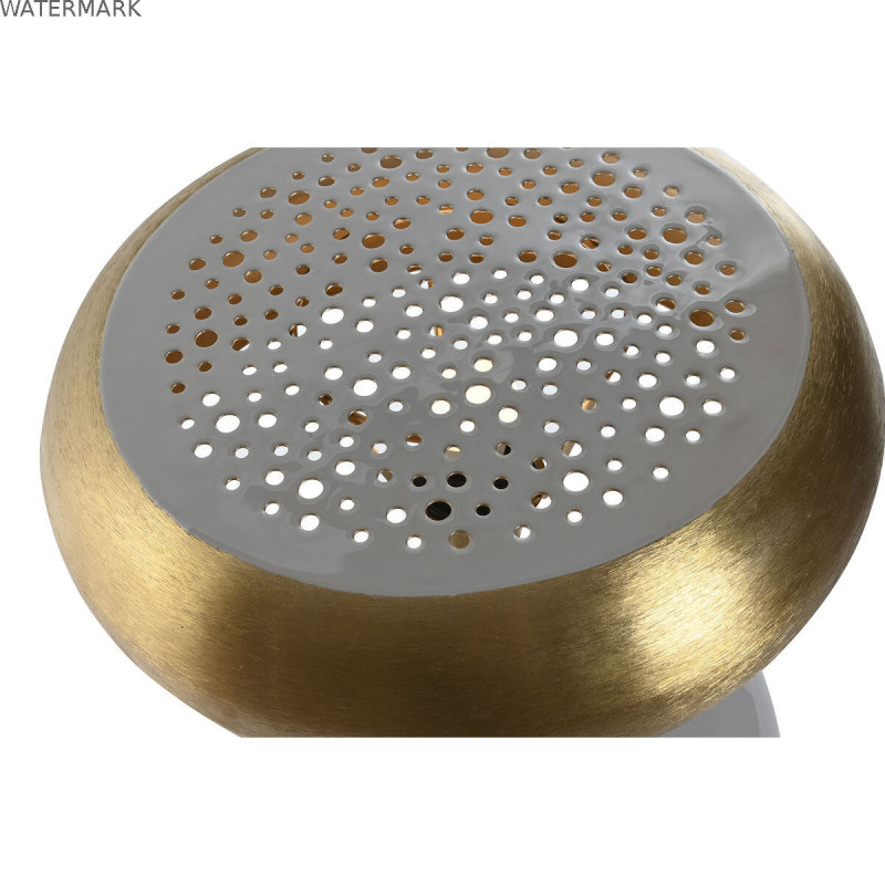 Lampe de bureau Home ESPRIT Gris Doré Métal 4 W 220 V 36 x 36 x 37,5 cm