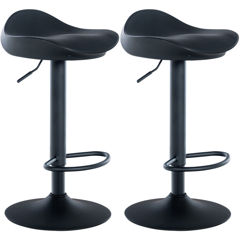 Lot de 2 tabourets de bar Alisson noir