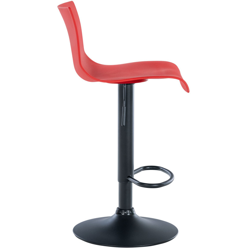 Tabouret de bar en plastique Branford rouge