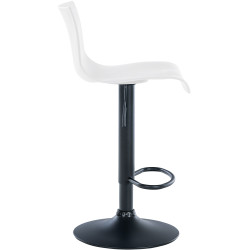 Tabouret de bar en plastique Branford blanc