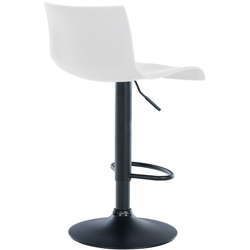Tabouret de bar en plastique Branford blanc