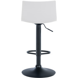 Tabouret de bar en plastique Branford blanc