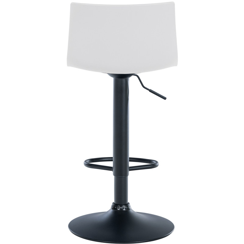 Tabouret de bar en plastique Branford blanc