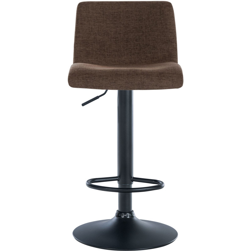 Tabouret de bar en tissu Branford brun