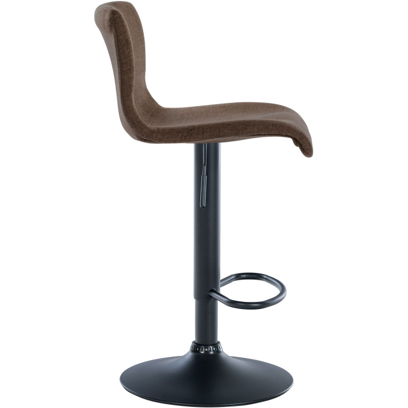 Tabouret de bar en tissu Branford brun