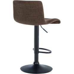 Tabouret de bar en tissu Branford brun