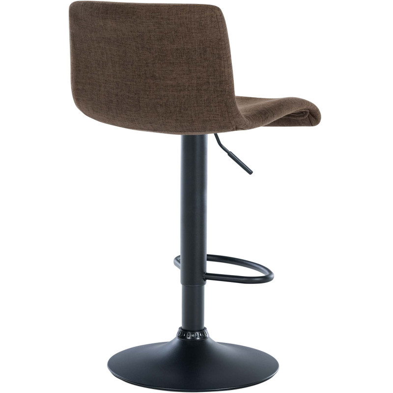 Tabouret de bar en tissu Branford brun