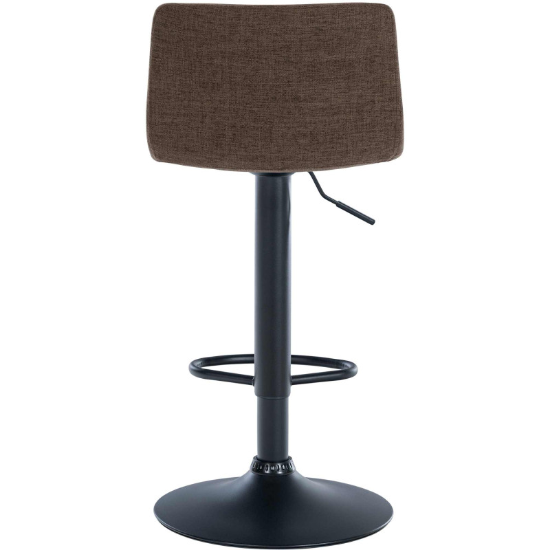 Tabouret de bar en tissu Branford brun