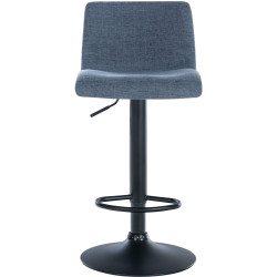 Tabouret de bar en tissu Branford bleu