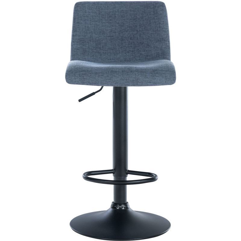 Tabouret de bar en tissu Branford bleu