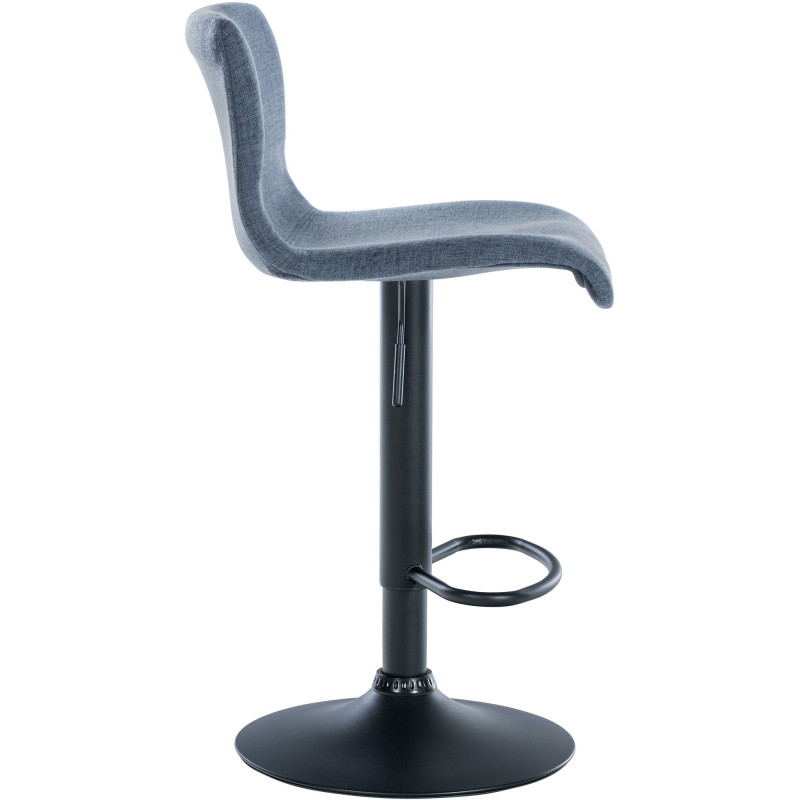 Tabouret de bar en tissu Branford bleu