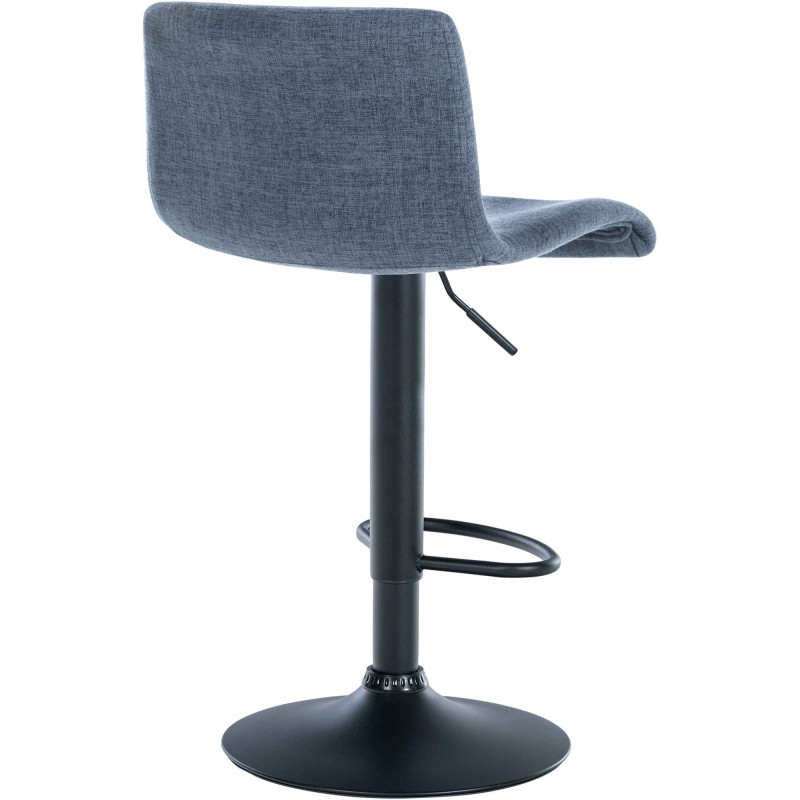 Tabouret de bar en tissu Branford bleu