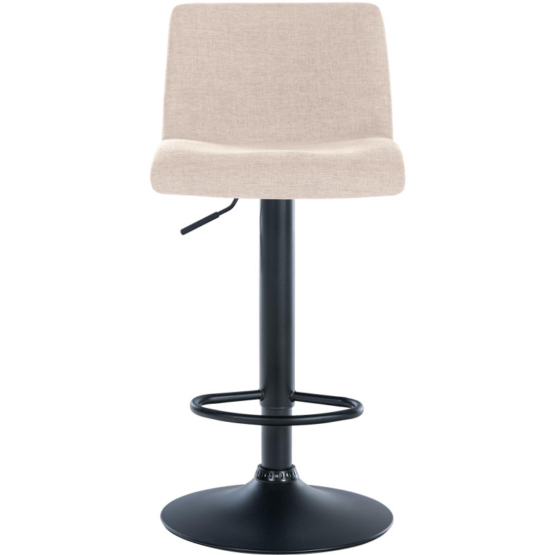 Tabouret de bar en tissu Branford crème