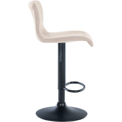 Tabouret de bar en tissu Branford crème