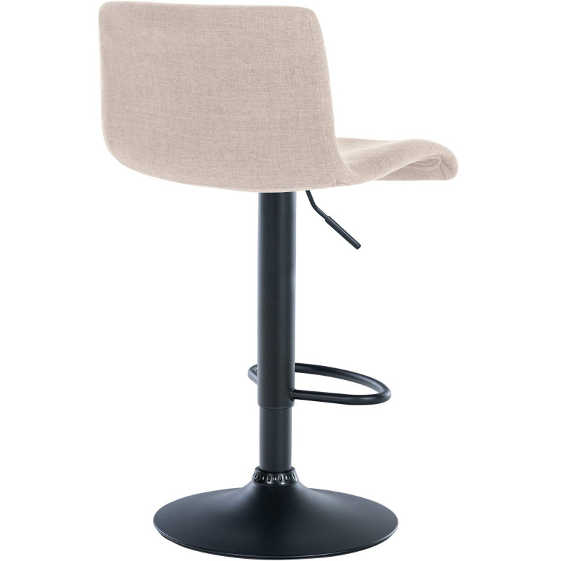 Tabouret de bar en tissu Branford crème