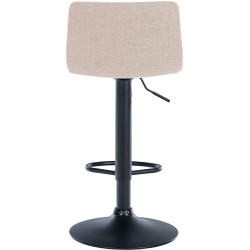 Tabouret de bar en tissu Branford crème