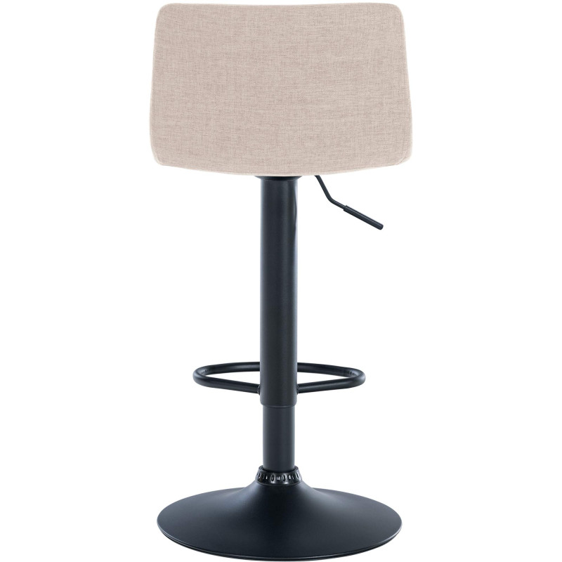 Tabouret de bar en tissu Branford crème