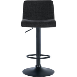 Tabouret de bar en tissu Branford noir