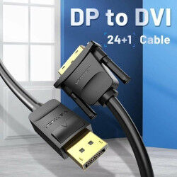 Adaptateur DisplayPort vers DVI Vention HAFBG Noir 1,5 m