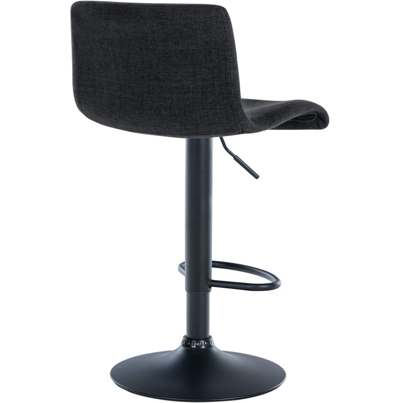 Tabouret de bar en tissu Branford noir