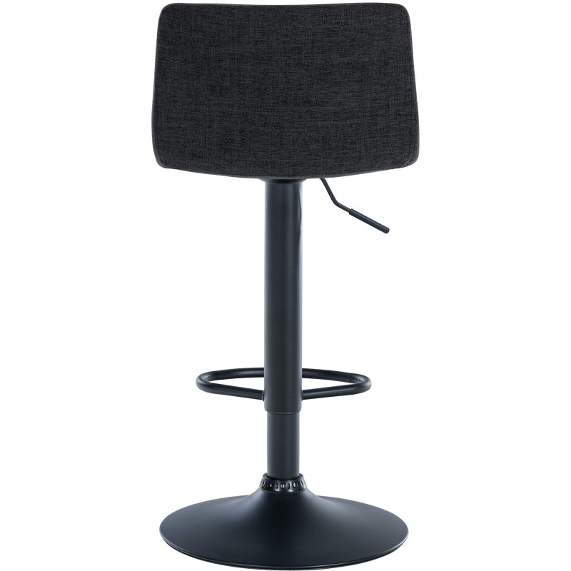Tabouret de bar en tissu Branford noir
